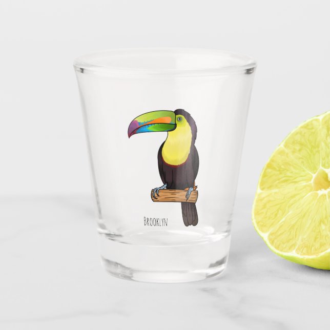 Vaso De Chupito Ilustracion de personalizado de pájaros toscanos c (Anverso)