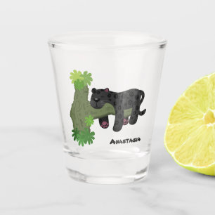 Vaso De Chupito Ilustracion de personalizado de pantera negra de j
