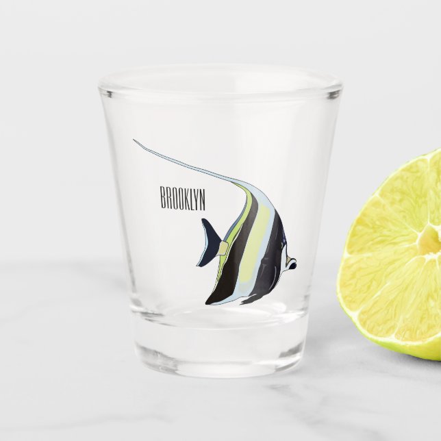 Vaso De Chupito Ilustracion de personalizado de peces moro (Anverso)