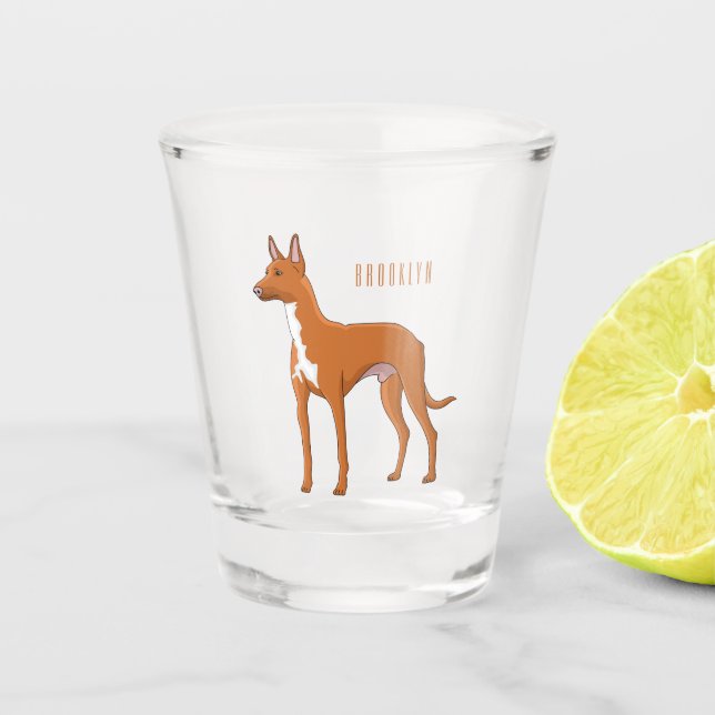 Vaso De Chupito Ilustracion de personalizado de perro perrito (Anverso)