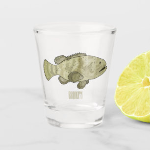 Vaso De Chupito Ilustracion de personalizado de pescado de grupo