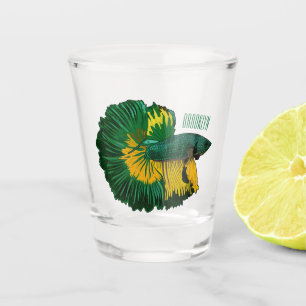Vaso De Chupito Ilustracion de personalizado de pescado de lucha s