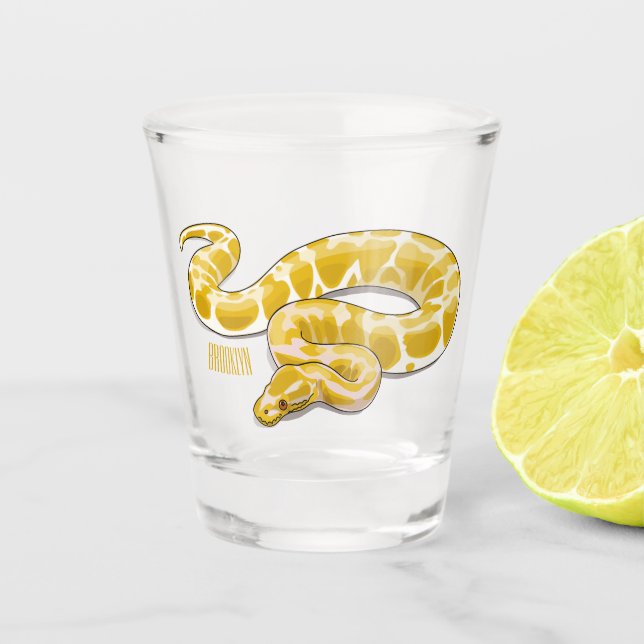 Vaso De Chupito Ilustracion de personalizado de pitón birmano (Anverso)