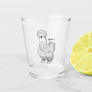 Vaso De Chupito Ilustracion de personalizado de pollo de Silkie