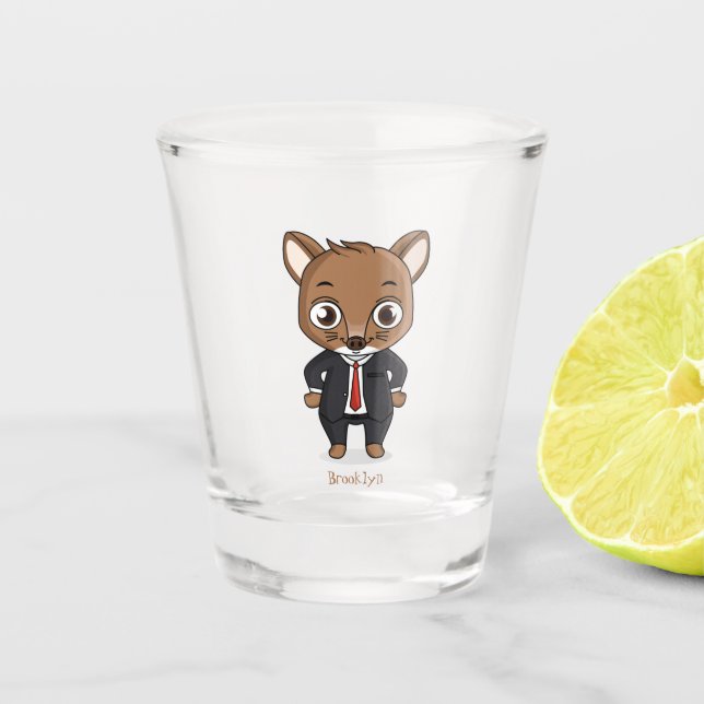 Vaso De Chupito Ilustracion de personalizado de rata (Anverso)