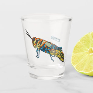 Vaso De Chupito Ilustracion de personalizado de saltamontes de bar