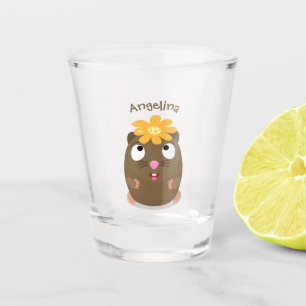 Vaso De Chupito Ilustracion de personalizado feliz de conejillo de