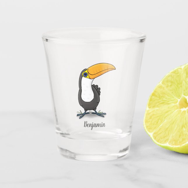 Vaso De Chupito Ilustracion de personalizado toscano feliz (Anverso)