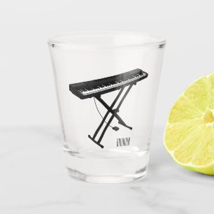 Vaso De Chupito Ilustracion de piano personalizado de teclado
