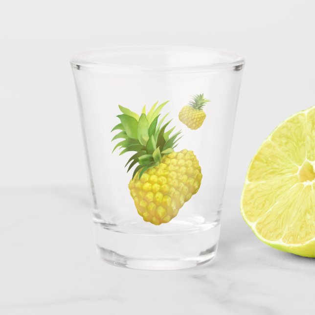 Vaso De Chupito Ilustracion de piña (Anverso)