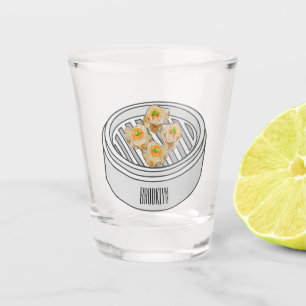 Vaso De Chupito Ilustracion de Shumai dim sum personalizado