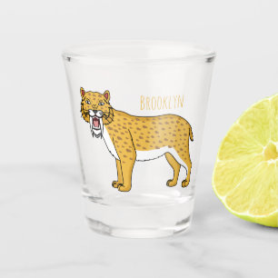 Vaso De Chupito Ilustracion de tigre con dientes de saber