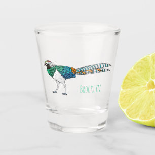 Vaso De Chupito Ilustracion del faisán de Lady amherst