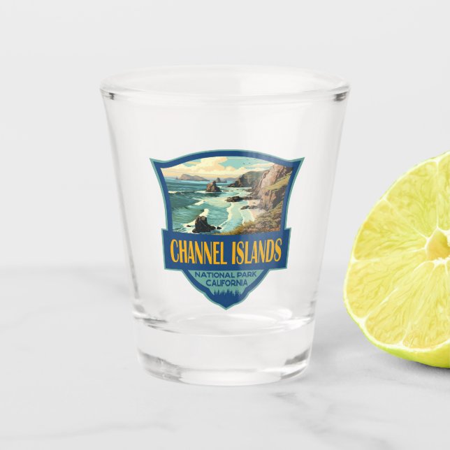 Vaso De Chupito Ilustracion del Parque Nacional de las Islas del C (Anverso)