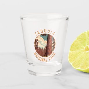 Vaso De Chupito Ilustracion del Parque Nacional Sequoia con proble
