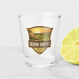 Vaso De Chupito Ilustracion del Parque Nacional Theodore Roosevelt
