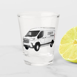 Vaso De Chupito Ilustracion del personalizado de la camioneta de e
