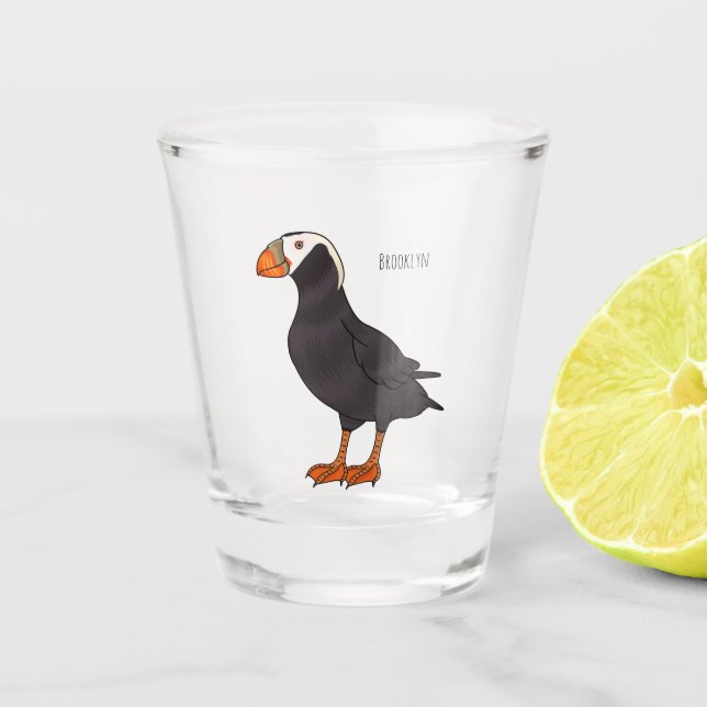 Vaso De Chupito Ilustracion del personalizado de pajarito (Anverso)