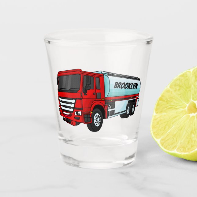 Vaso De Chupito Ilustracion del personalizado de transporte de com (Anverso)