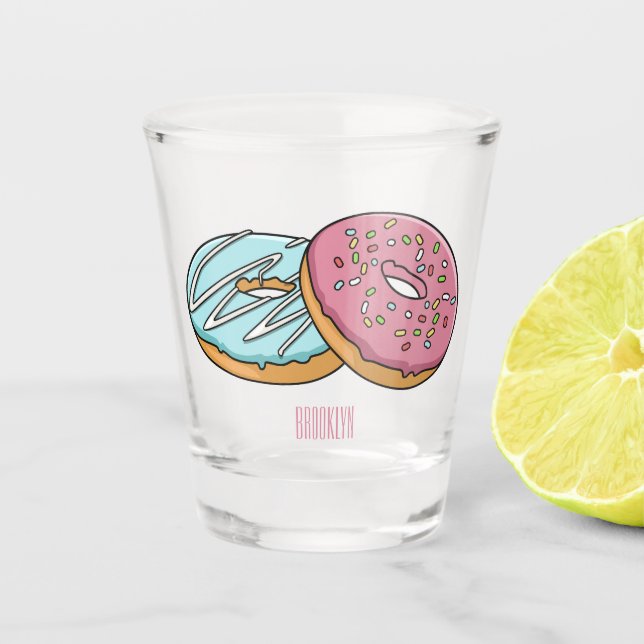 Vaso De Chupito Ilustracion Donut personalizado (Anverso)