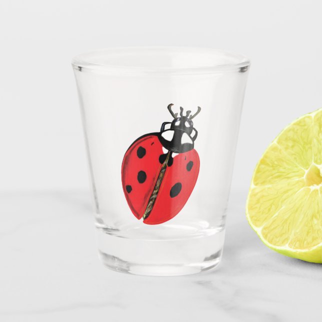 Vaso De Chupito Ilustracion Lady Bug (Anverso)