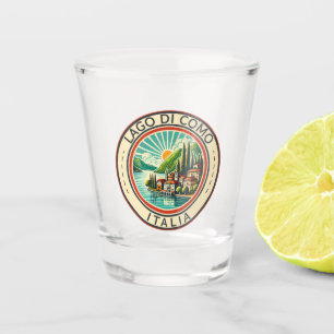 Vaso De Chupito Ilustracion Lago de Como Italia