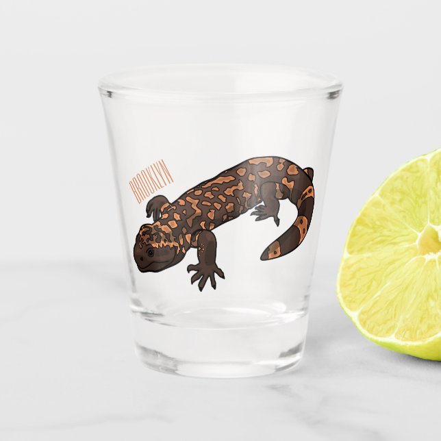 Vaso De Chupito Ilustracion monstruo personalizado Gila (Anverso)