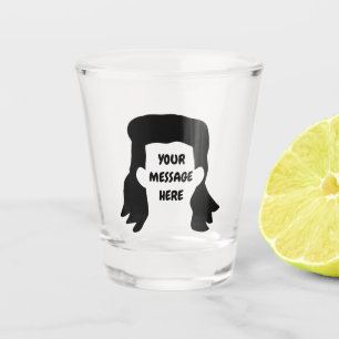 Vaso De Chupito Ilustracion Mullet Gracioso de Mensajes Personaliz