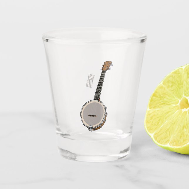 Vaso De Chupito Ilustracion personalizado Banjo (Anverso)