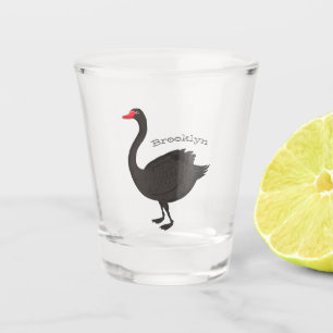 Vaso De Chupito Ilustracion personalizado cisne negro