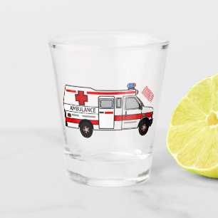 Vaso De Chupito Ilustracion personalizado de ambulancia