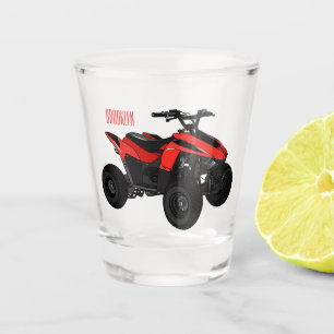 Vaso De Chupito Ilustracion personalizado de atv de cuatro bicicle