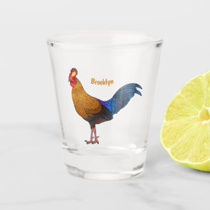 Vaso De Chupito Ilustracion personalizado de aves de Sri Lanka