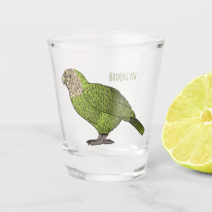 Vaso De Chupito Ilustracion personalizado de aves Kakapo