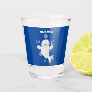 Vaso De Chupito Ilustracion personalizado de ballenas de la beluga