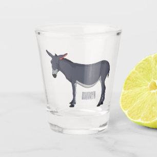 Vaso De Chupito Ilustracion personalizado de burro