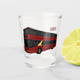 Vaso De Chupito Ilustracion personalizado de bus de dos pisos