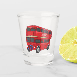 Vaso De Chupito Ilustracion personalizado de bus de dos pisos