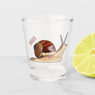 Vaso De Chupito Ilustracion personalizado de caracoles