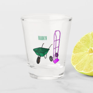 Vaso De Chupito Ilustracion personalizado de carretillas y carrito