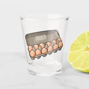 Vaso De Chupito Ilustracion personalizado de cartón de huevo