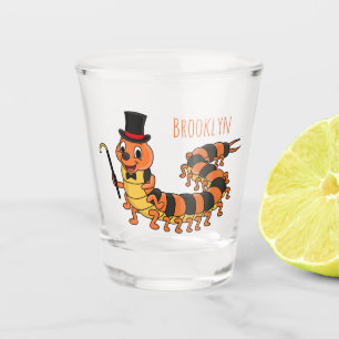 Vaso De Chupito Ilustracion personalizado de centipede gracioso