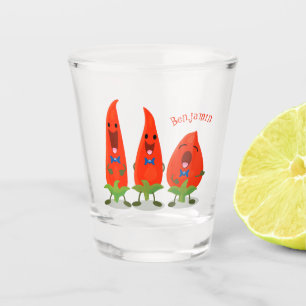 Vaso De Chupito Ilustracion personalizado de chiles cantantes