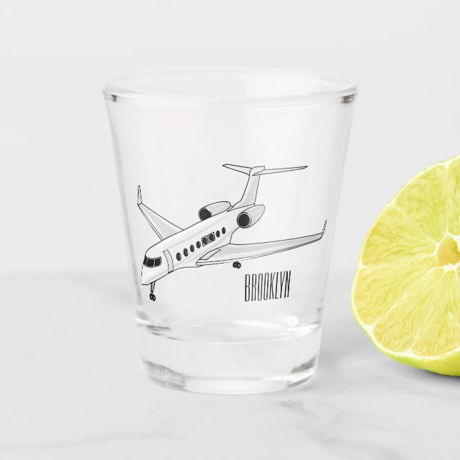 Vaso De Chupito Ilustracion personalizado de chorro privado (Anverso)