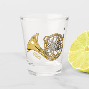 Vaso De Chupito Ilustracion personalizado de cuerno francés
