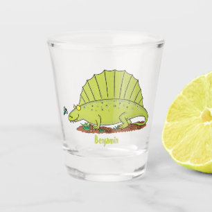 Vaso De Chupito Ilustracion personalizado de dimetrodon verde lind