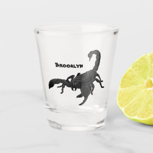 Vaso De Chupito Ilustracion personalizado de escorpión hambriento