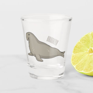 Vaso De Chupito Ilustracion personalizado de focas elefantes