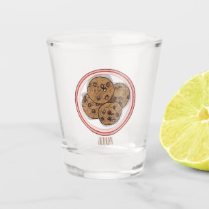 Vaso De Chupito Ilustracion personalizado de galletas de chocolate