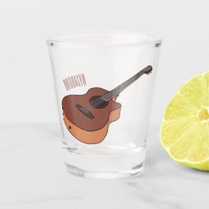 Vaso De Chupito Ilustracion personalizado de guitarra acústica
